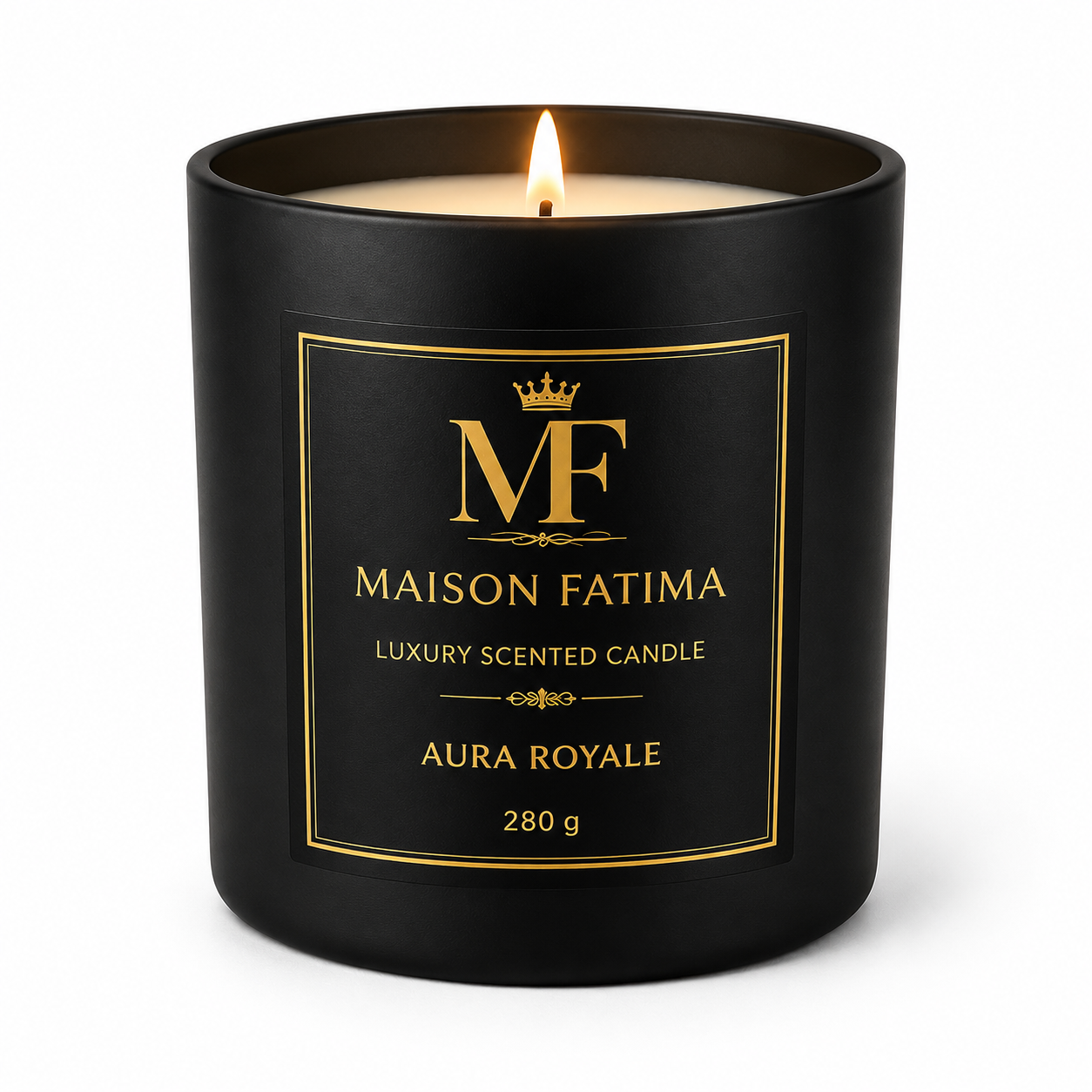 Maison Fatima Aura Royale Luxury Scented Candle – Premium Soy Wax – Long Lasting Home Fragrance – 180g